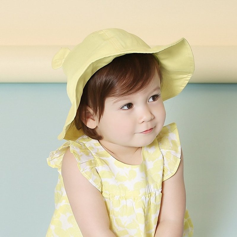 韓国の幸福の王子ブルーミングクマの赤ちゃんの綿の帽子 - その他 - コットン・麻 イエロー