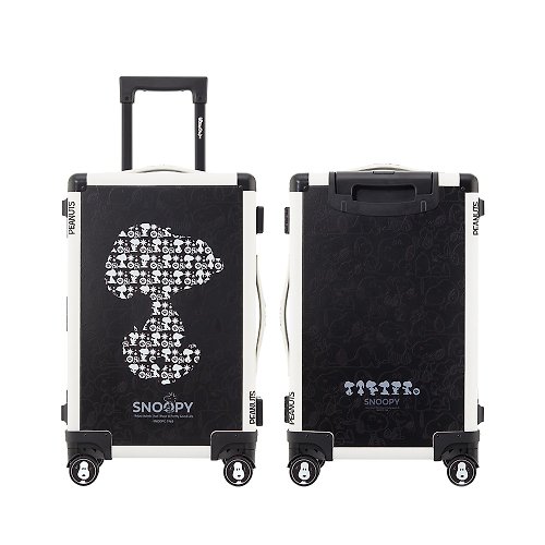SNOOPY 行李箱 【SNOOPY 史努比】20吋時尚經典鋁框款行李箱(兩色任選)