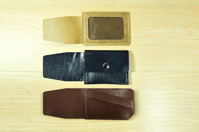 對摺式錢包專用之插入式活頁(不包括錢包) - 長短皮夾/錢包 - 真皮 多色