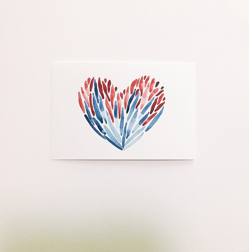 独占オリジナルの水彩画（原画）の純粋な手描きの贈り物 - 目的カードグリーティングカードポストカードカード装飾画9 - カード・はがき - 紙 ブルー