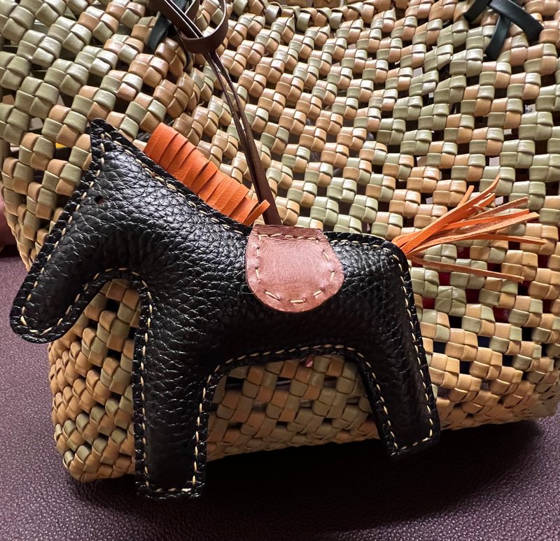 馬力全開 - レザーチャーム - チャーム - 革 ブラック