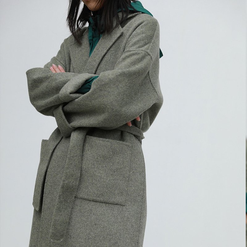 高品質雙面尼料經典羊毛大衣 2色 I Pocket Woollen Coat - 女大衣/外套 - 羊毛 