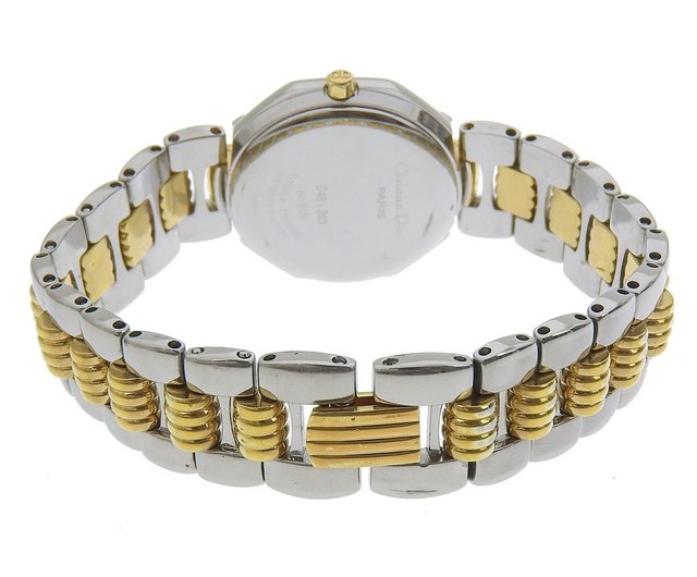 1円 クリスチャンディオール D48-203 クォーツ 動作品 (EE02)