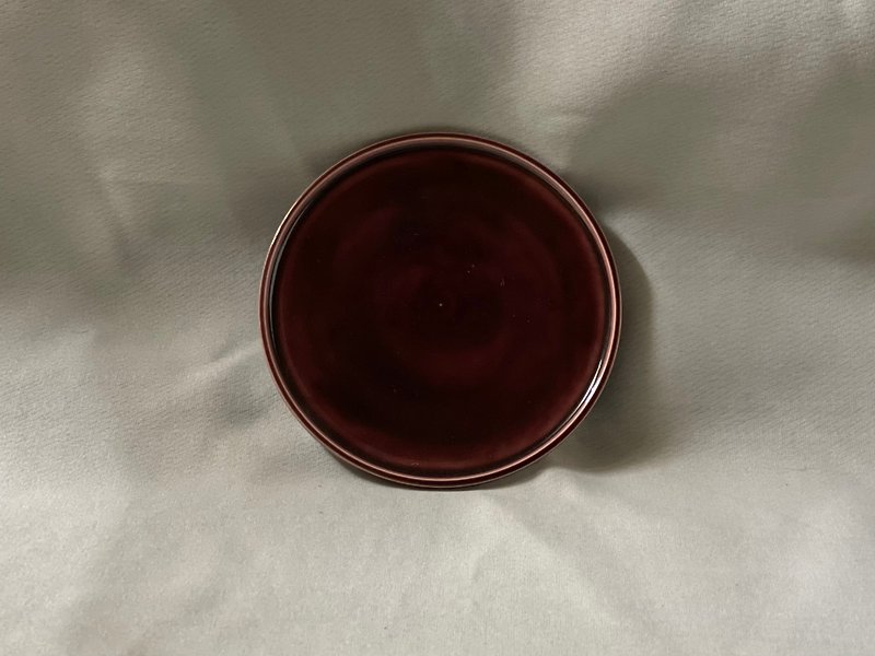銘々皿　紫交趾 15.5cm - 皿・プレート - 磁器 レッド