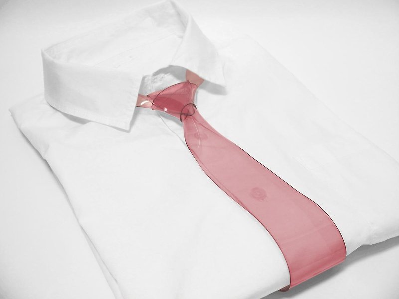 Transparent Necktie EUREKA (Clairet) - เนคไท/ที่หนีบเนคไท - วัสดุอื่นๆ สีแดง