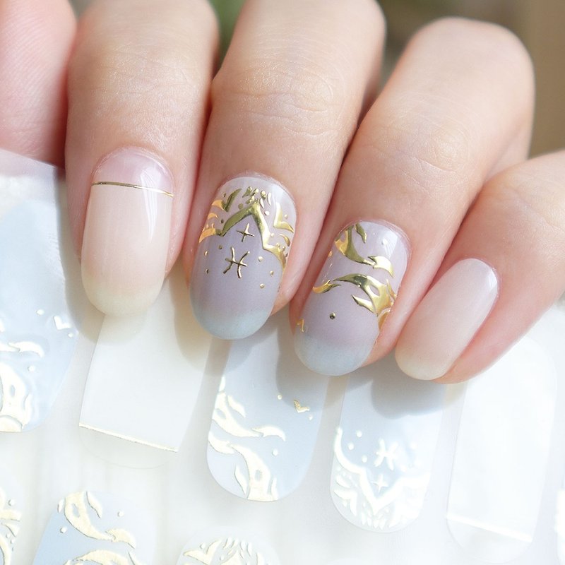 [Lunacaca gel nail stickers] C01052 Pisces can be easily removed | Does not damage real nails - Nail Polish & Acrylic Nails - Plastic 