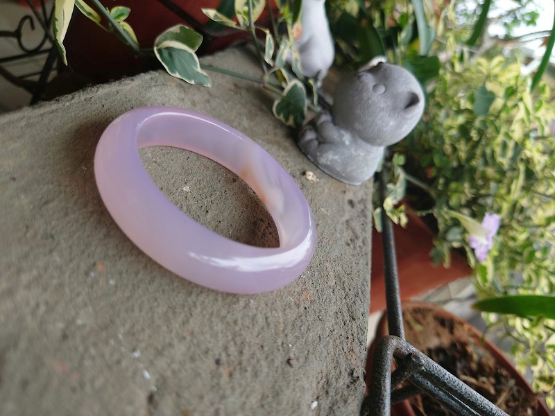 Original Miss feng-natural purple cherry agate bracelet - สร้อยข้อมือ - หยก 