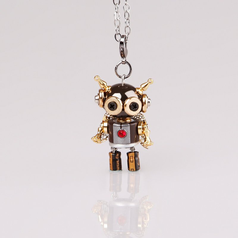 Picobaby / handmade robot necklace / personalized jewelry - สร้อยคอ - โลหะ 