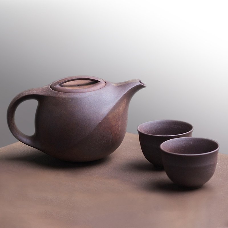 不二堂│Silu Teapot Teacup Group (rock mine) - Coffee Pots & Accessories - Other Materials Brown