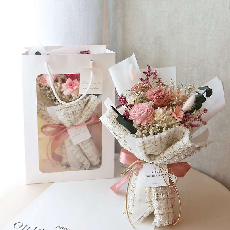 G42 Small Fragrance Carnation Bag Bouquet/Mother's Day Bouquet Carnation Bouquet - Dried Flowers & Bouquets - Plants & Flowers Pink