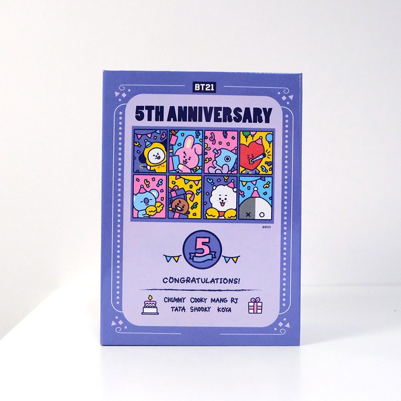 BT21 書本桌鐘-五周年慶祝版  (無鬧鐘功能) - 擺飾/家飾品 - 紙 紫色