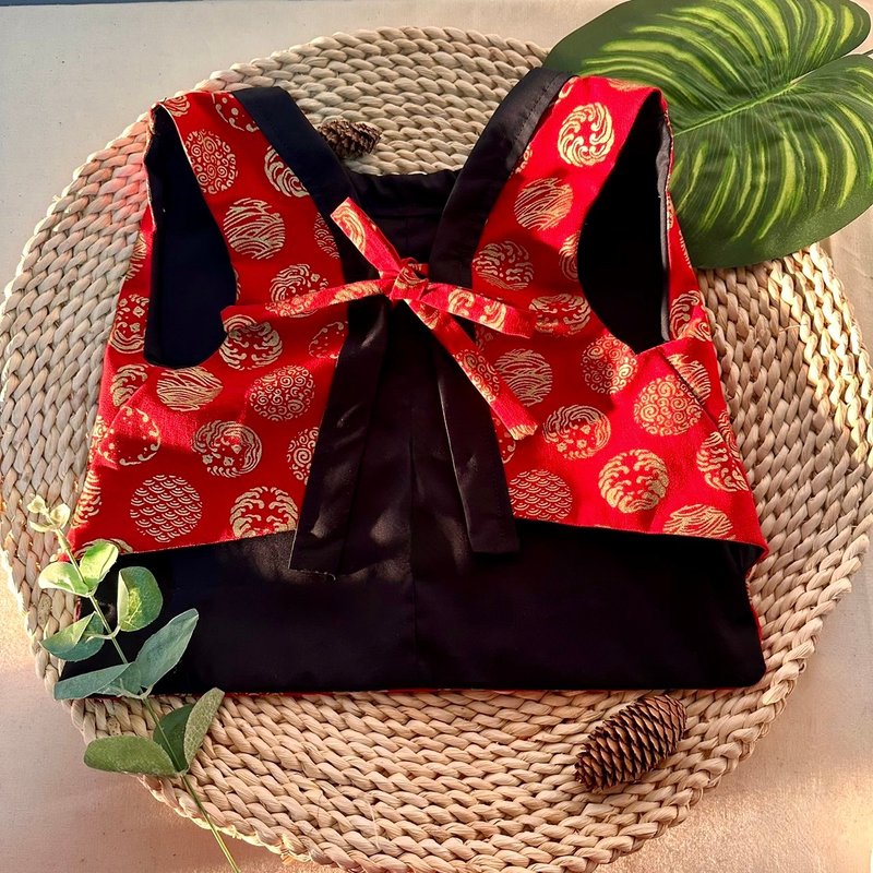 明けましておめでとうペットベスト - 洋服・帽子 - コットン・麻 レッド