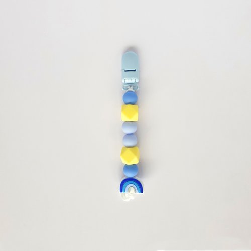 pink and blue 客製化 20公分 7顆 無字 彩虹 奶嘴鏈