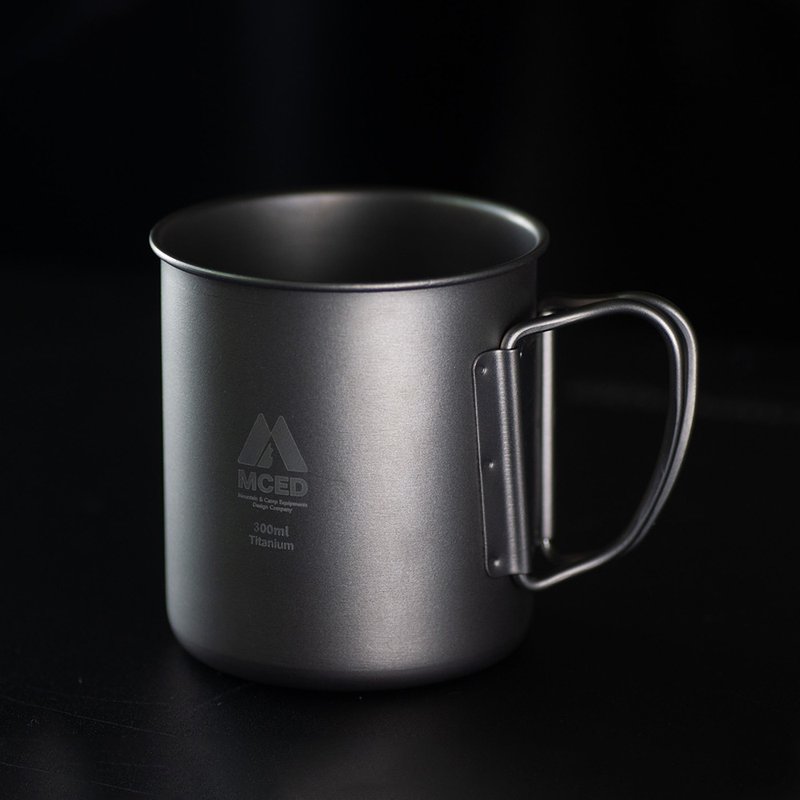 Titanium cup-single-layer titanium-300ML-with storage bag-extremely lightweight tableware - Cups - Other Metals Silver