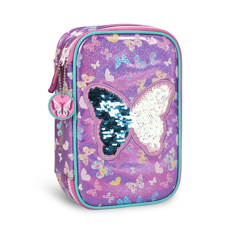 Tiger Family FunTime Flip Sequin Organizer - Shiny Butterfly - กระเป๋าเครื่องสำอาง - วัสดุอื่นๆ สึชมพู