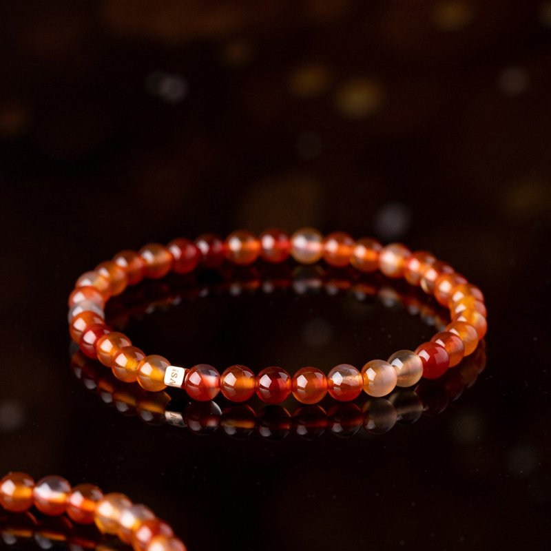 Crimson Agate | Natural Energy Bracelet | 4.5-5.5mm - Bracelets - Crystal Red