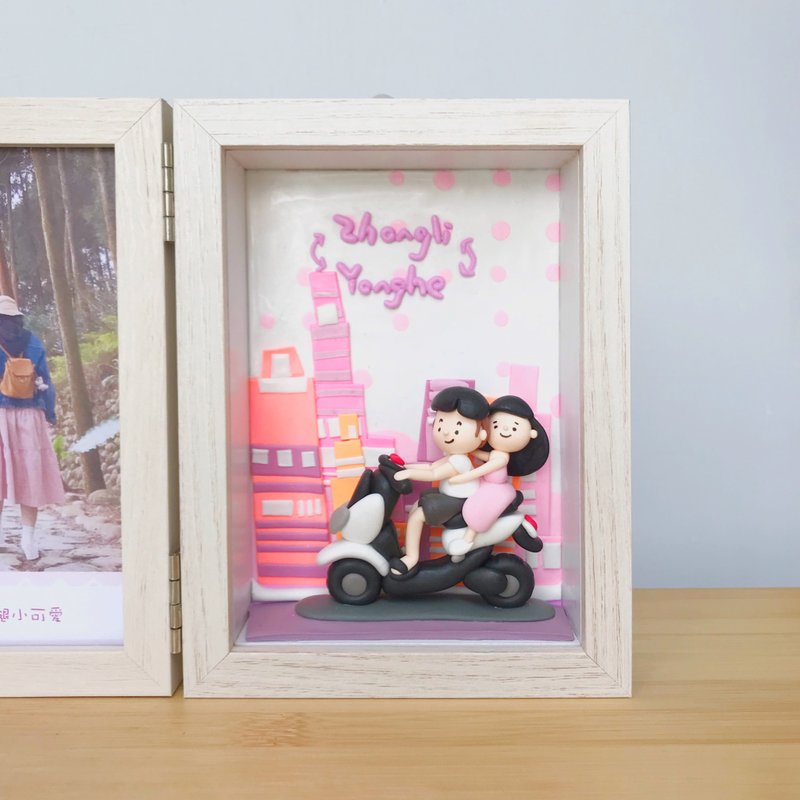 The most cherished time story of Siyan clay photo frames - ภาพวาดบุคคล - ดินเหนียว หลากหลายสี