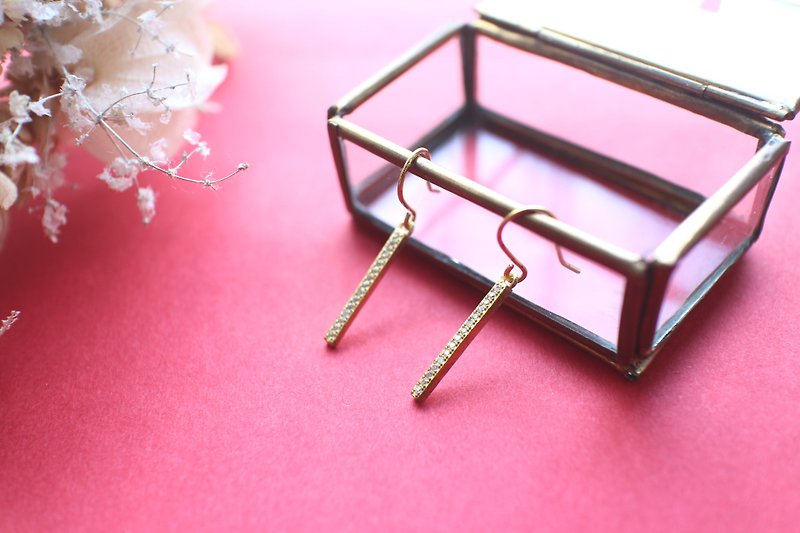 Light year-Brass handmade earrings - Earrings & Clip-ons - Copper & Brass Gold