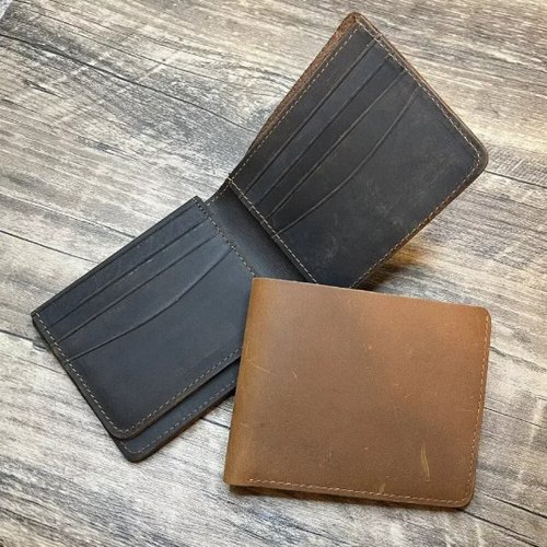Timeless Leather Timeless Leather 手工皮革男士錢包 油蠟皮 牛皮復古風 證件套