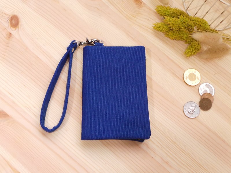 零錢包 鑰匙包 票夾 多功能隨身小包 禮物 - 零錢包/小錢包 - 棉．麻 藍色