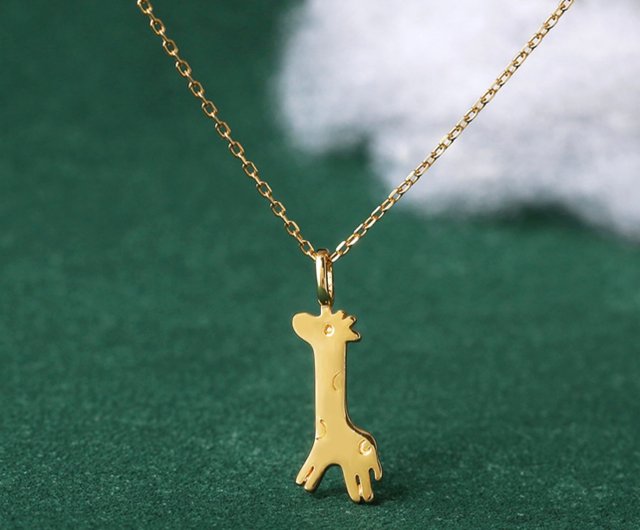 Sterling silver deals giraffe necklace