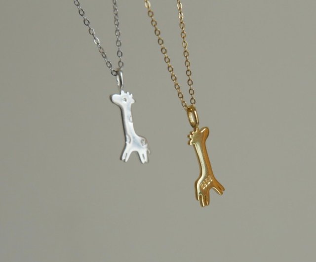 925 sterling silver childlike giraffe necklace sterling silver