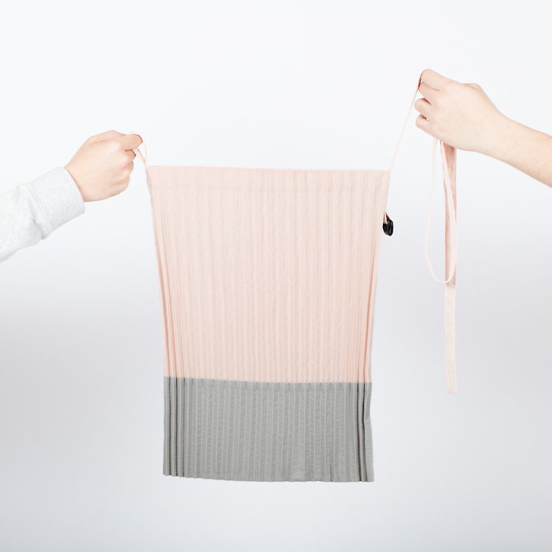 Errorism* Pleated colour blocking 2 ways bag - Messenger Bags & Sling Bags - Waterproof Material Pink