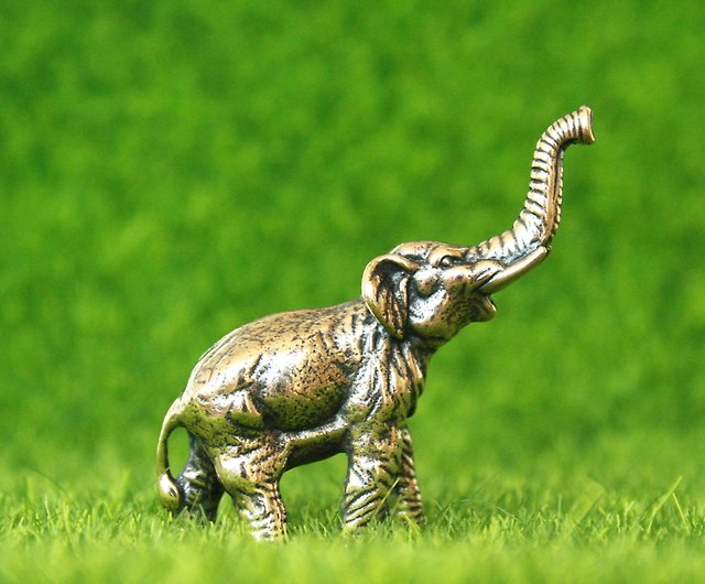 象-ブロンズのミニチュア像、金属製の置物