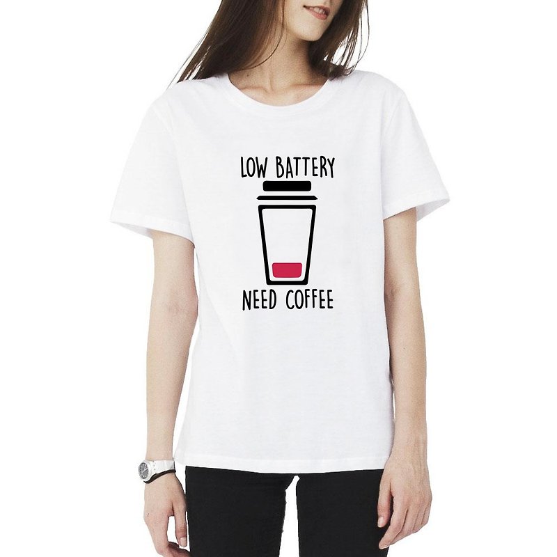 LOW BATTERY NEED COFFEE t shirt - Women's T-Shirts - Cotton & Hemp Multicolor