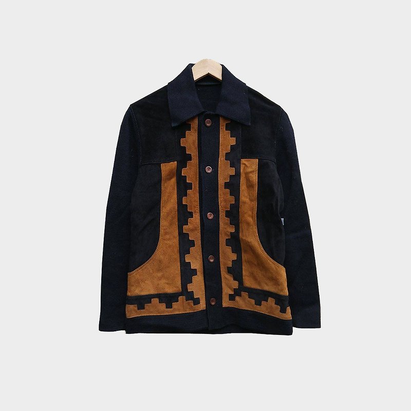 Vintage mosaic coat A35 - เสื้อแจ็คเก็ต - วัสดุอื่นๆ สีดำ