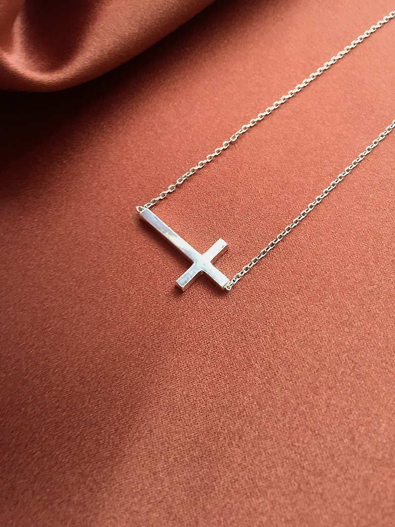 Cross Necklace Sterling Silver - Necklaces - Sterling Silver Multicolor
