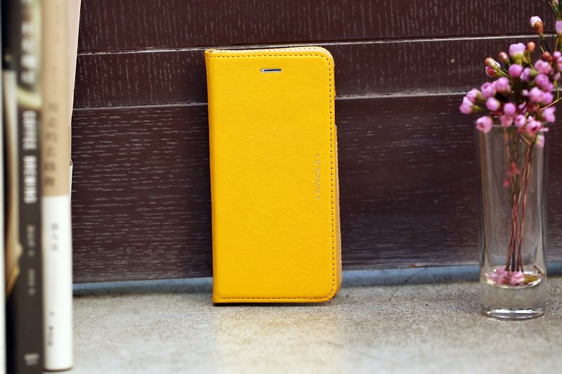 iPhone 6 /6S /4.7 inch Slipcase Series Leather Case - Yellow - เคส/ซองมือถือ - หนังแท้ สีเหลือง
