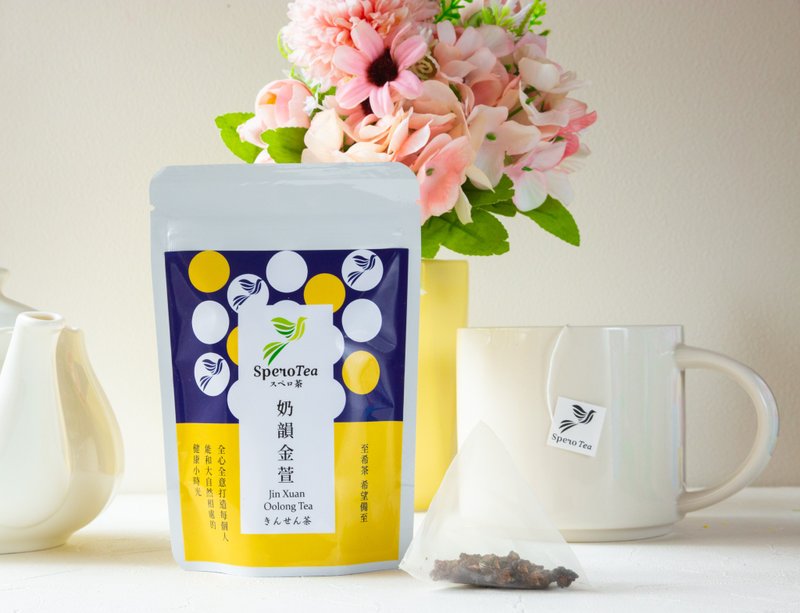 Milk Rhyme Jinxuan Original Leaf Triangle Three-dimensional Tea Bag - Lightweight Bag 7pcs - ชา - อาหารสด 