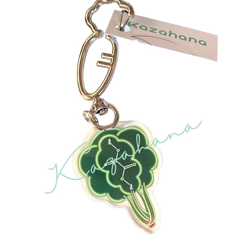 Structural formula Acrylic keychain Spinach and oxalic acid - Keychains - Acrylic Green