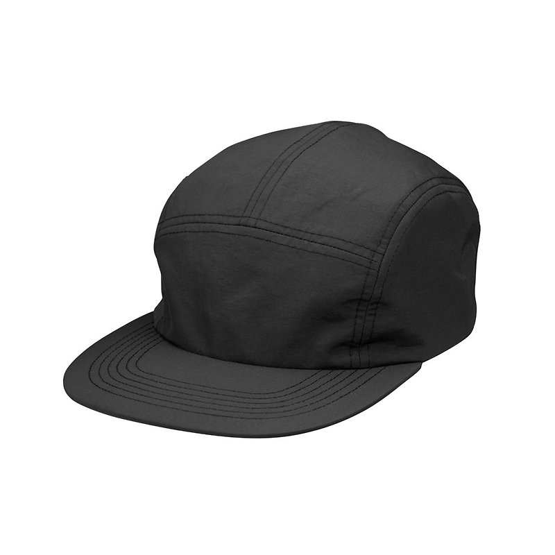 United Athle 9672-01 Black Nylon Jet Cap - Hats & Caps - Nylon 