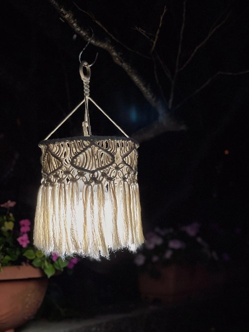 木木織物 手作編織燈罩/露營燈罩/氣氛燈罩/裝飾燈罩_木木織物