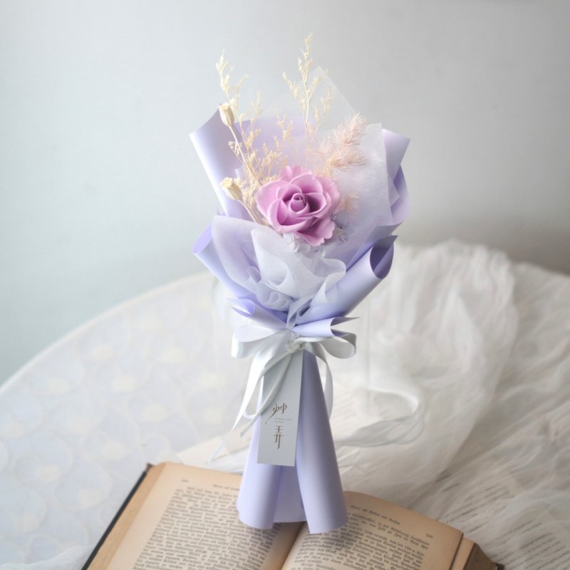 【艸踸Garden Lane Floral】Grape soda/Valentine's Day bouquet/Confession bouquet - ช่อดอกไม้แห้ง - พืช/ดอกไม้ 