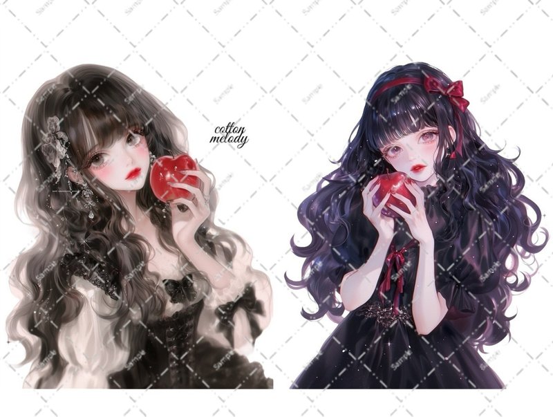 original sticker no.5668 人物ステッカー オリジナルステッカー 人物ステッカー 女の子ステッカー オリジナル人物ステッカー - 貼紙 - 紙 