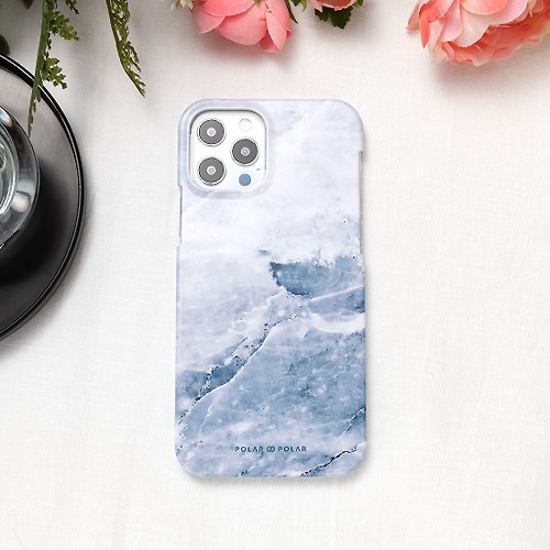 POLAR POLAR iPhone / Samsung 冷灰石紋 經典優雅 半包硬殼 手機殼【客製】