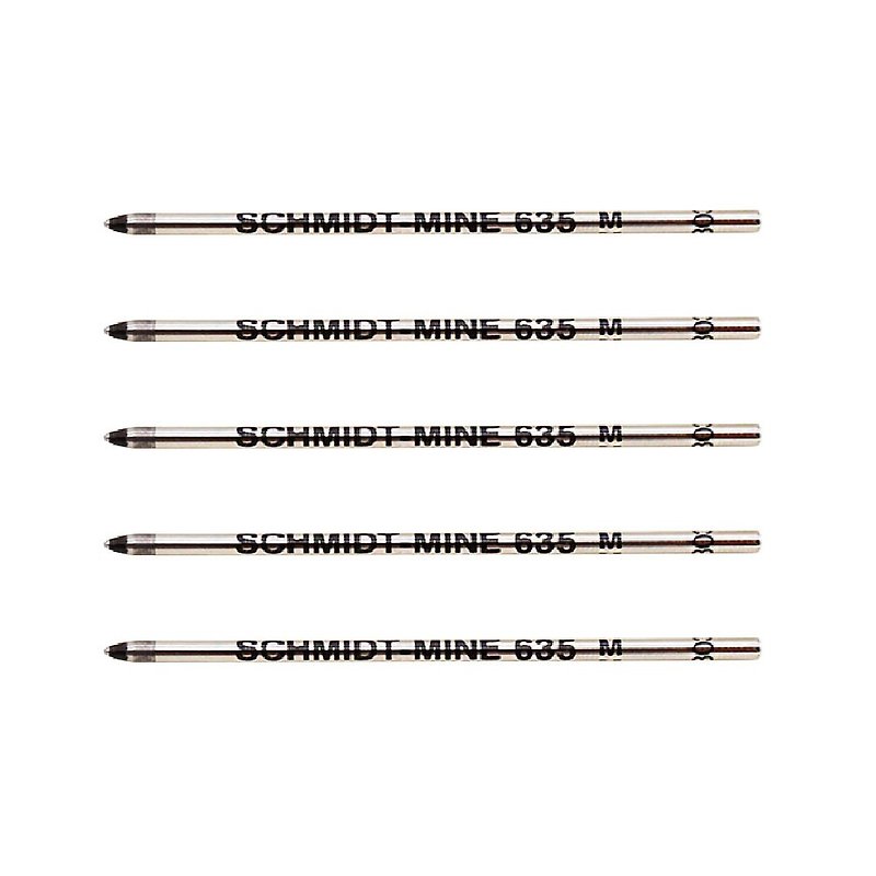 German SCHMIDT Schmidt oily ballpoint pen refill 5pcs_mini D1 type black (#635M) - อื่นๆ - วัสดุอื่นๆ สีดำ