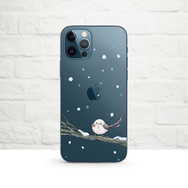 雪の精靈-防摔透明軟殼- iPhone 15 pro, 14至iPhoneSE3, Samsung - 手機殼/手機套 - 矽膠 白色