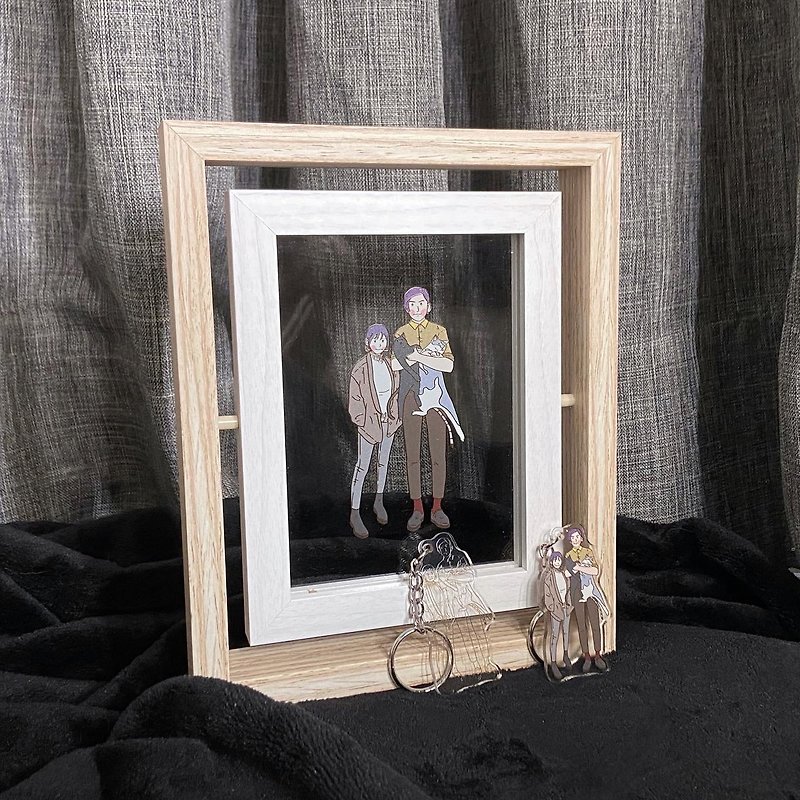 Fully transparent rotating photo frame - Picture Frames - Other Materials 