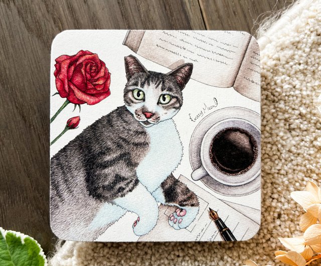 化け猫カフェ 特典 コースター 全種セット24枚 キラキラ〜🌟 おはようございます☀ 今日の猫スタッフはこちら