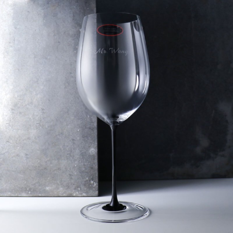 860cc【Riedel黑梗】Sommeliers Black Tie Bordeaux波爾多紅酒杯 - 酒杯/酒器 - 玻璃 黑色