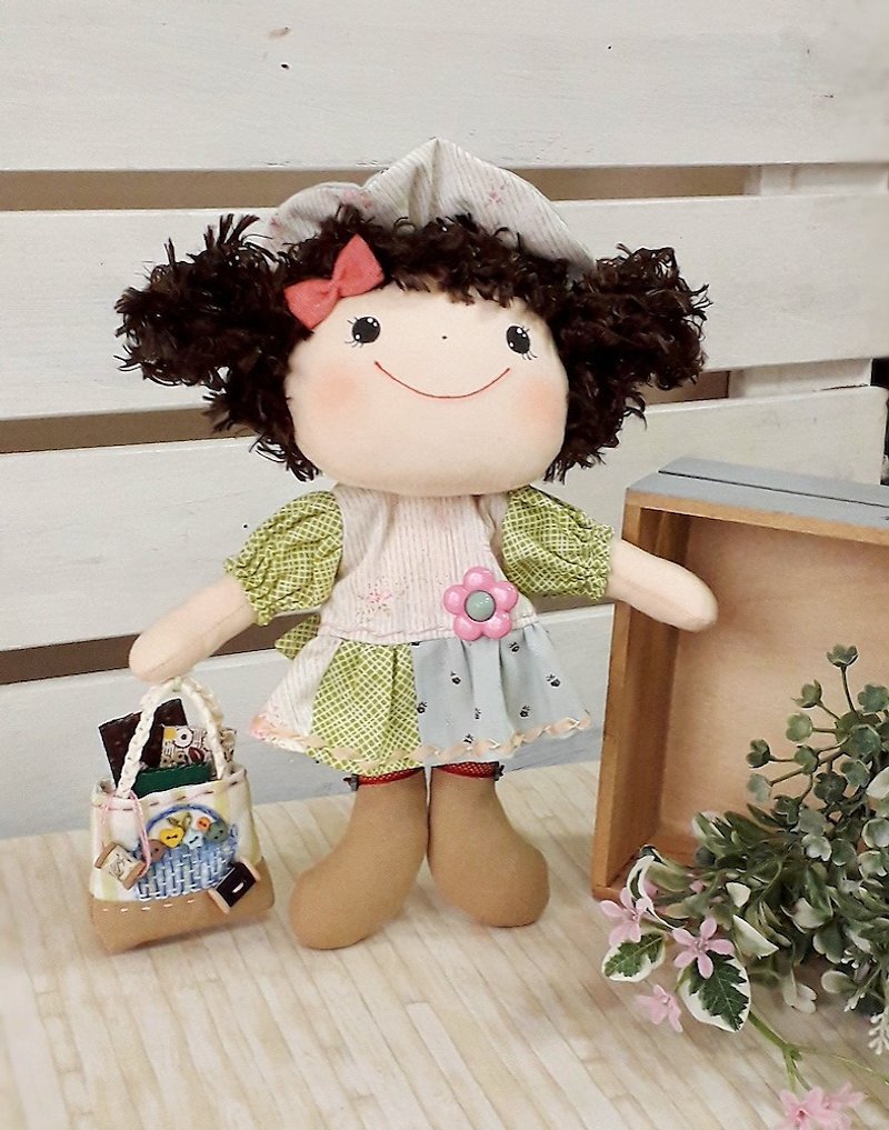 Cheerful handmade doll - ตุ๊กตา - ผ้าฝ้าย/ผ้าลินิน หลากหลายสี
