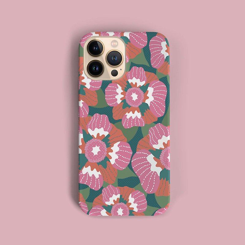 Chabaa - Hibiscus Pink Flower - iPhone/Samsung Phone Case - Phone Cases - Plastic Pink