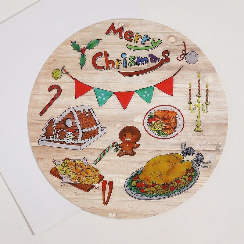 【何を食べる？】DIYシリーズ-クリスマスフード/カードデッキ - カード・はがき - 紙 多色