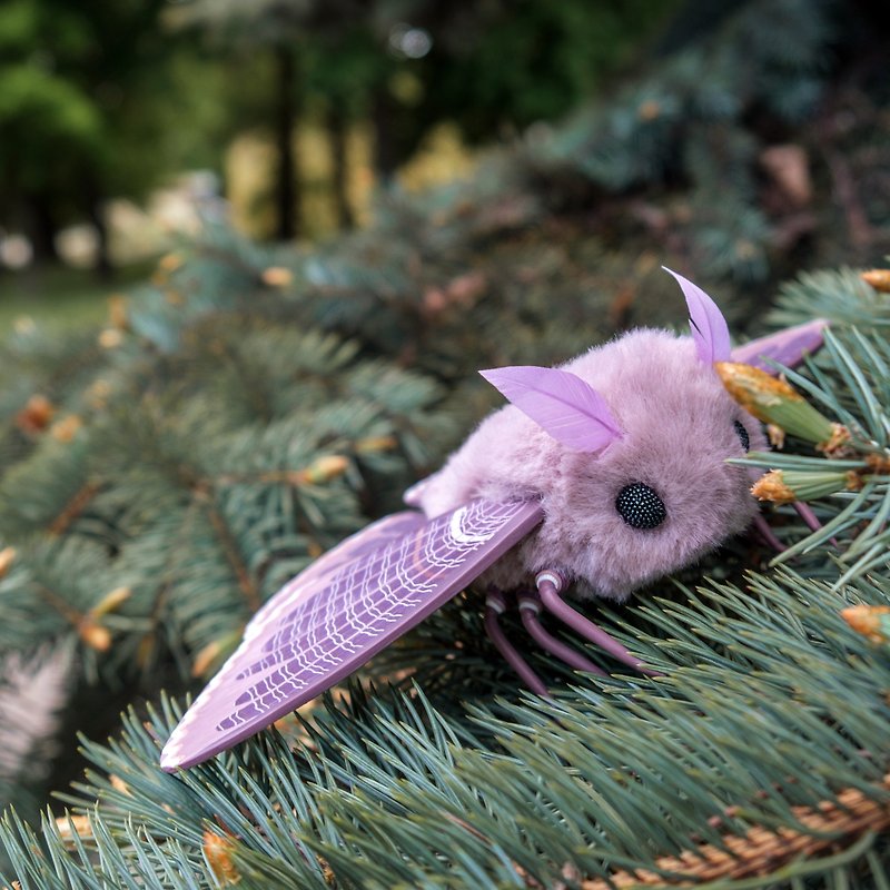 Light purple moth plush doll - in stock - 玩偶/公仔 - 聚酯纖維 紫色