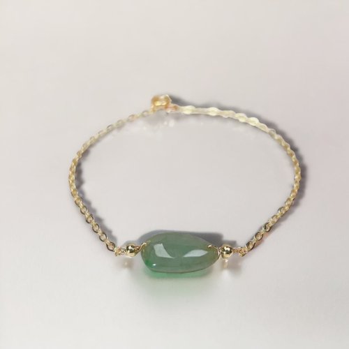 瓔珞珠寶盒 E.L.Jewelry Box 冰種隨形翡翠手鍊14K包金 | 天然緬甸A貨翡翠 | 送禮