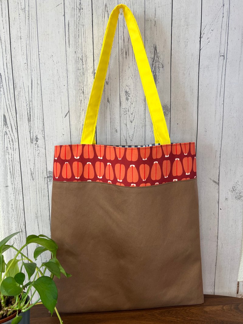 bag - กระเป๋าถือ - ผ้าฝ้าย/ผ้าลินิน สีแดง